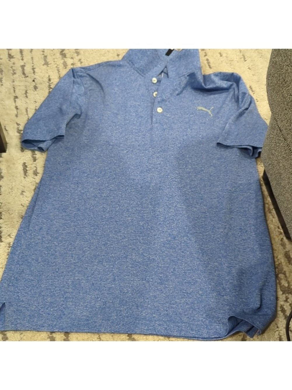 Puma heathered blue polo shirt